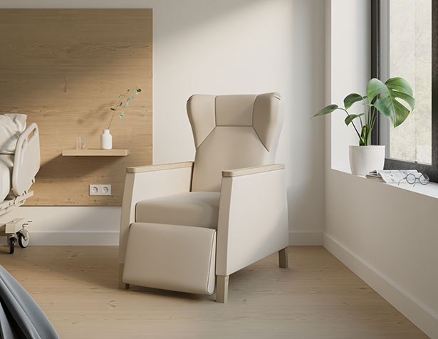 Maloy recliner in healthcare space