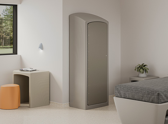 Armoire Ryno® avec porte en SGL pour environnements de soins sécurisés